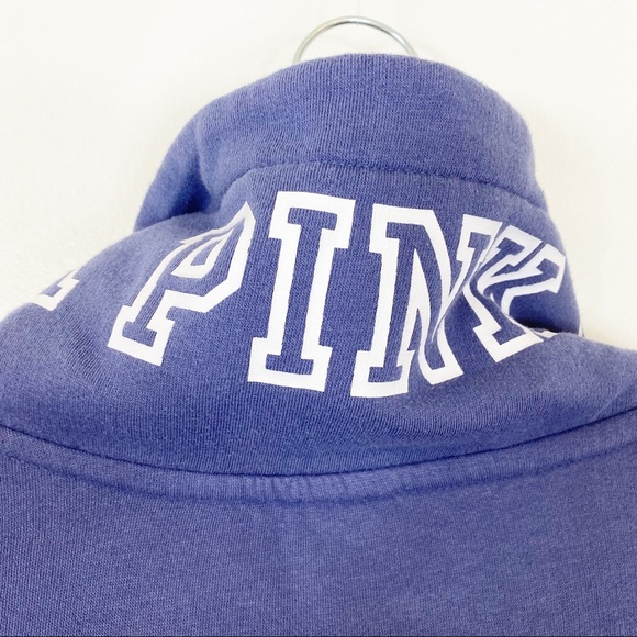 PINK Victoria's Secret 1/4 Zip Sweatshirt Lavender Size Medium - Picture 6 of 8